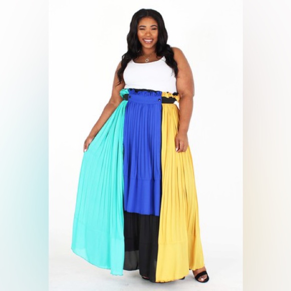 Colorblock Maxi Skirt